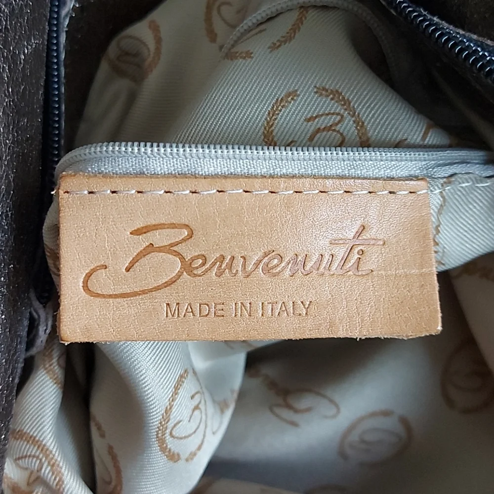 Benvenuti gold Italian leather bag - Picture 6 of 12